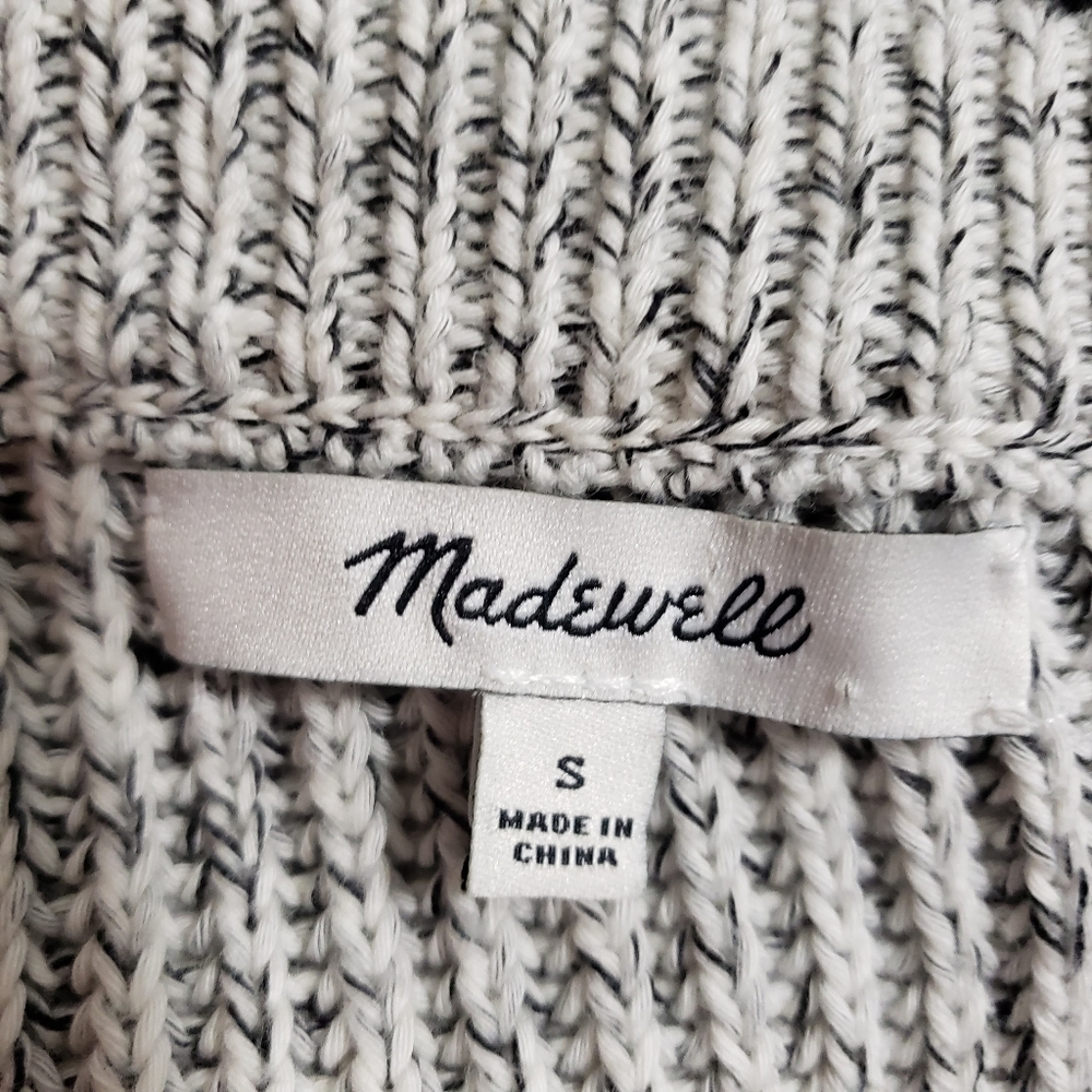 Madewell Gray Valley Pullover Crew Neck Sweater Woven Knit Tank Mini Dre… - Picture 9 of 10